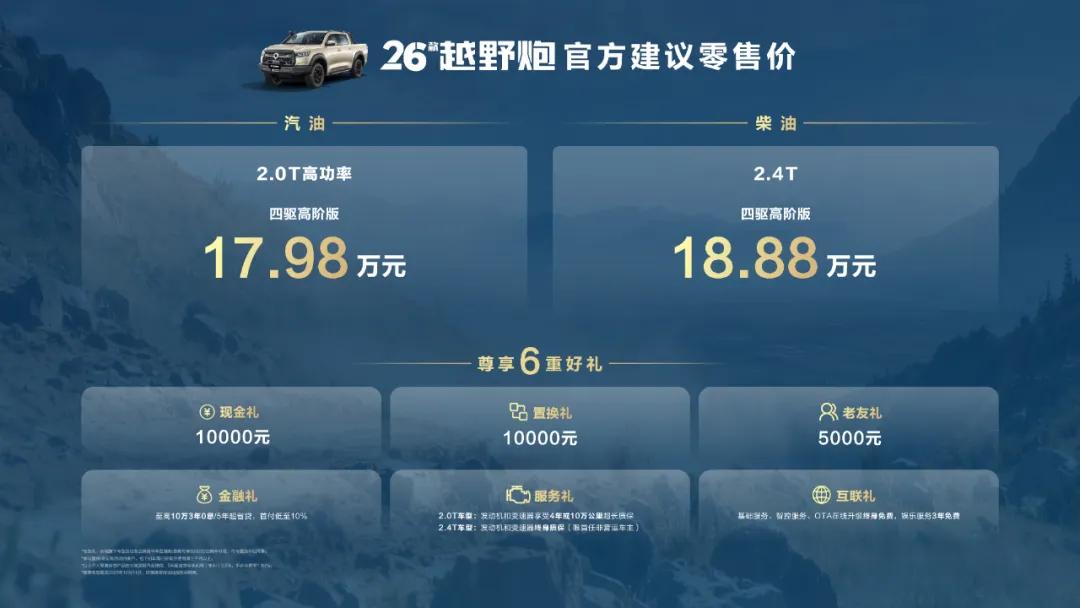 2026款长城炮焕新上市！商用炮/乘用炮/越野炮升级，售价9.98万元起插图6