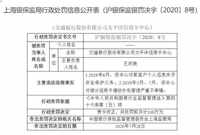 12月19日交通银行因多项违法被处罚，已完成整改插图