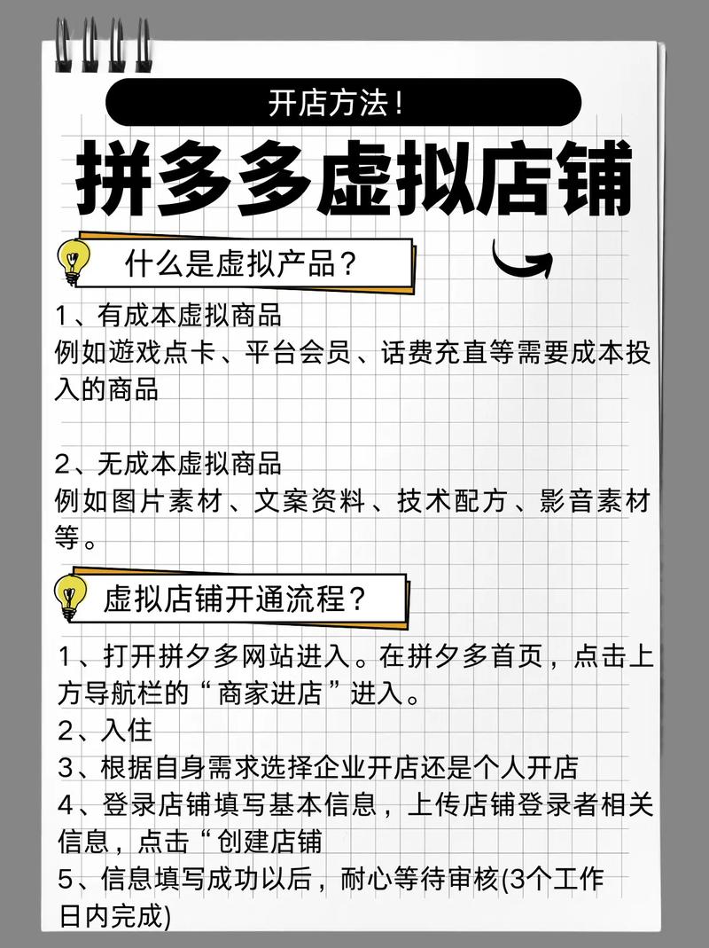 拼多多1000元开虚拟商品店铺