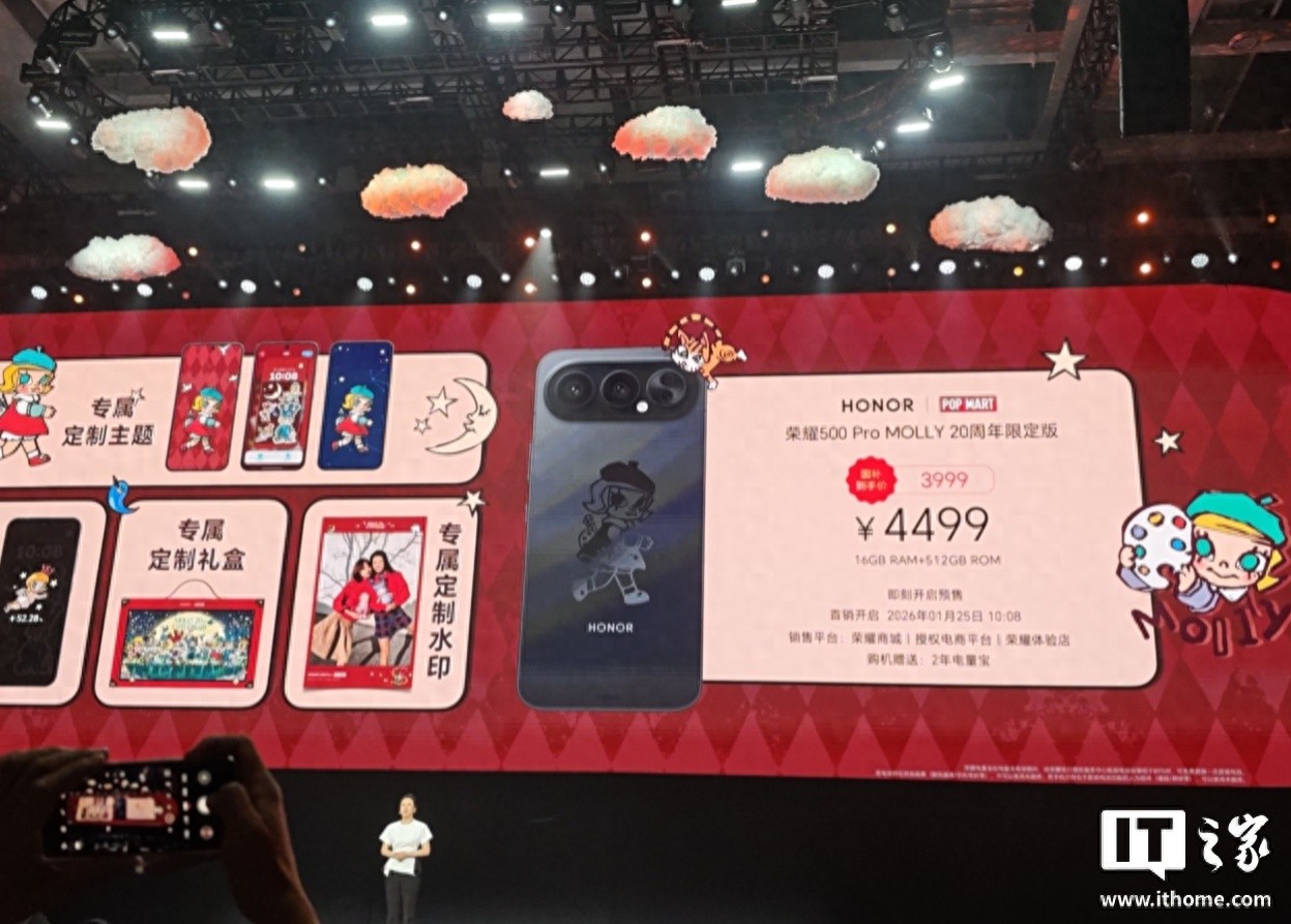 荣耀 500 Pro MOLLY 20 周年限定版发布，售价及活动介绍插图